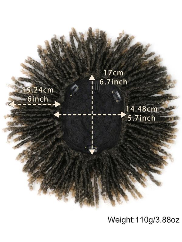 6 Inch Short Afro Coily Synthetic Hair Topper, Gorgeous Fluffy Wigs for Women, Synthetic Dreadlock Wigs for Party, Daily Use