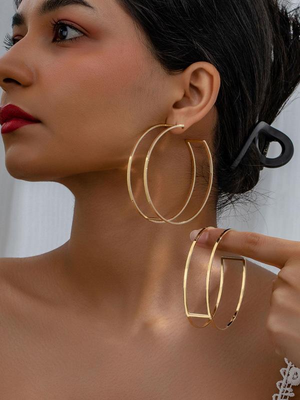 Simple Cuff Hoop Earrings, Fashionable All-match Earrings for Women, Trendy All-match & Exquisite Jewelry for Birthday Gift