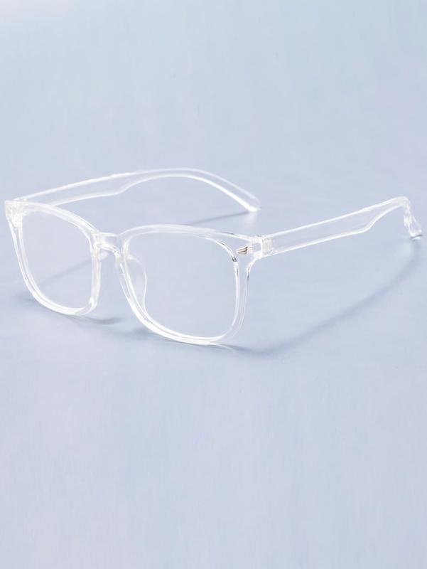 Men's Acrylic Frame Blue Light Glasses – Clear Lens for Eye Protection, Fashionable Daily Accessories