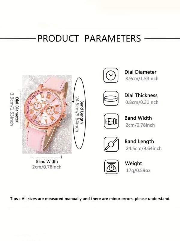 Women's Sweet Quartz Watch & Butterfly Design Jewelry Set, Including Round Dial Watch & Bracelet & Pendant Necklace & Earrings, Fashion Watch Set for Women As Gift