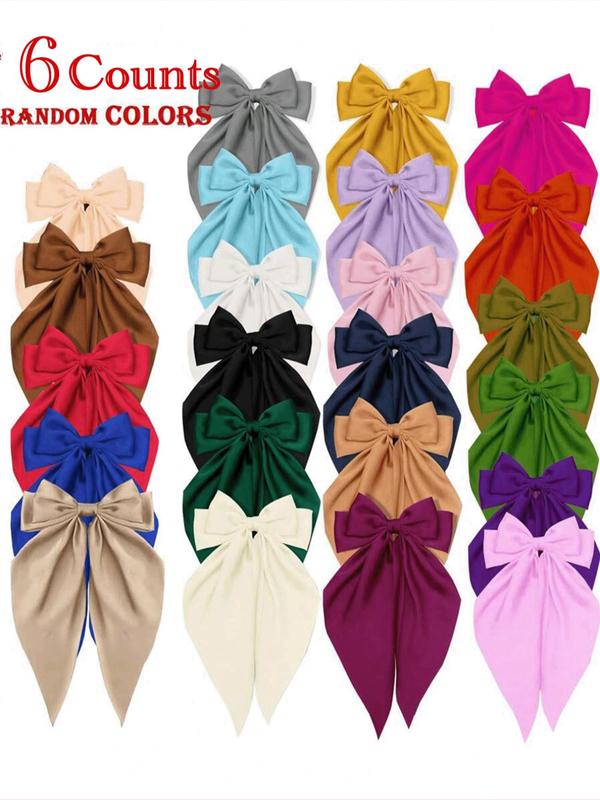 Women's Elegant Bowknot Design Hair Clips Set, Random Color Cute Trendy Hair Clips, Fashionable Hair Accessories for Party & Daily Use