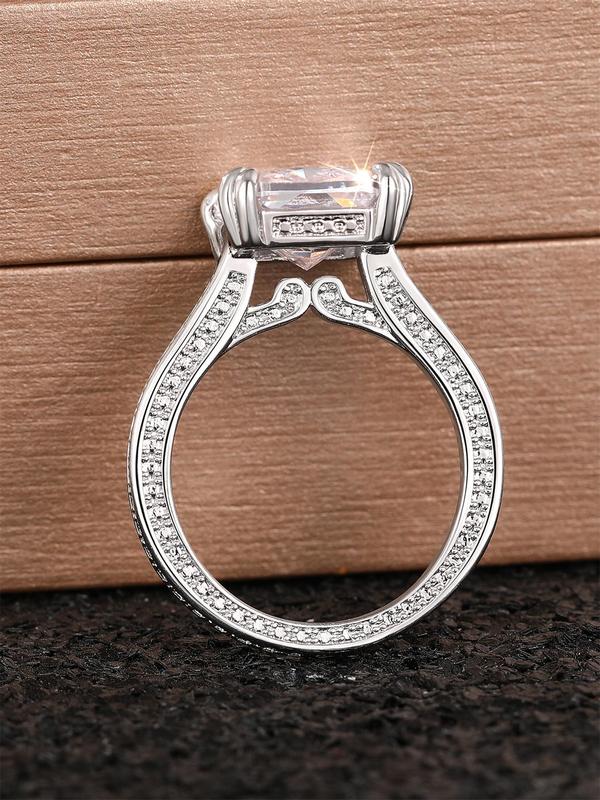 Elegant Rhinestone Decorated Ring, Fashion Accessories for Women for Party, Daily Clothing Decor, Trendy All-match & Exquisite Jewelry for Birthday Gift