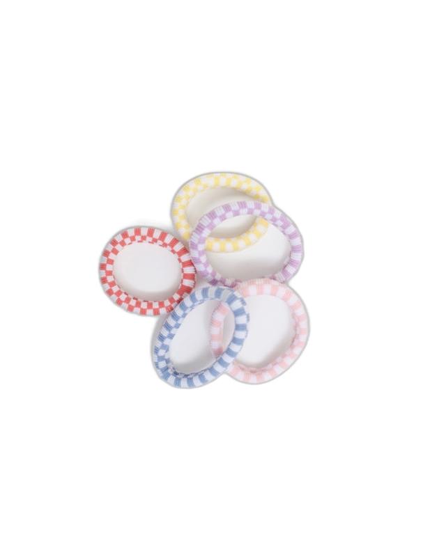 Teardrop Beauty Checkered Hair Ties for All Hair Types, Elastic Hair Ties for Secure and Stylish Hold