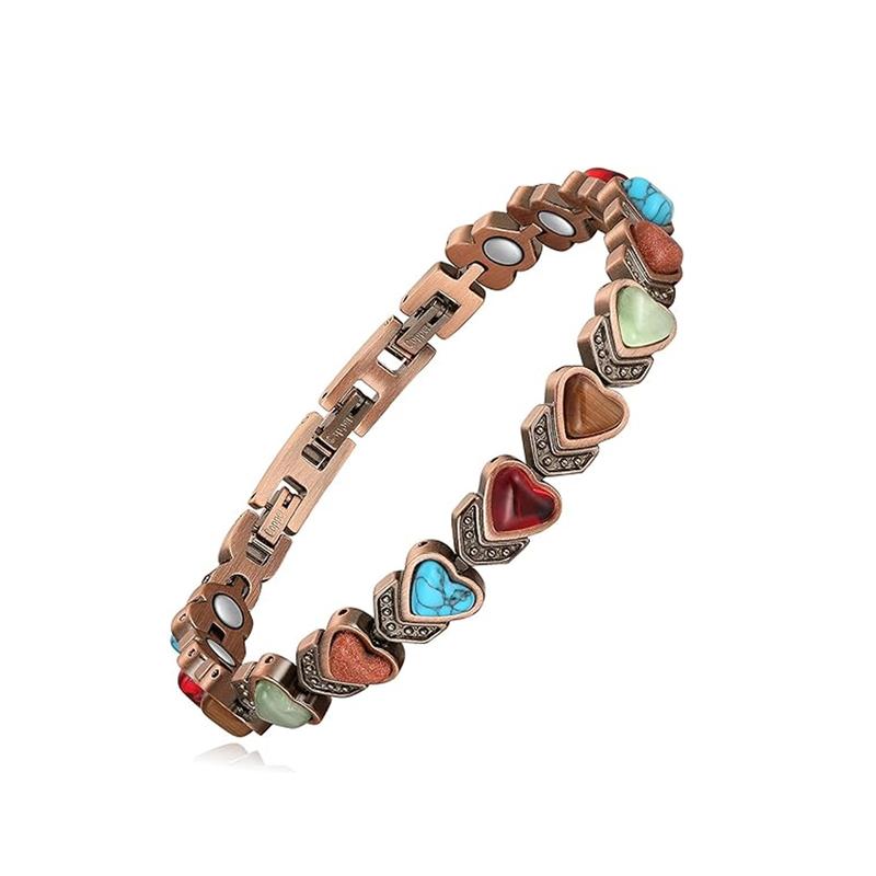 Women’s Magnetic Therapy Copper Bracelet – Energy Balance, and Sleep Support with Hypoallergenic Design