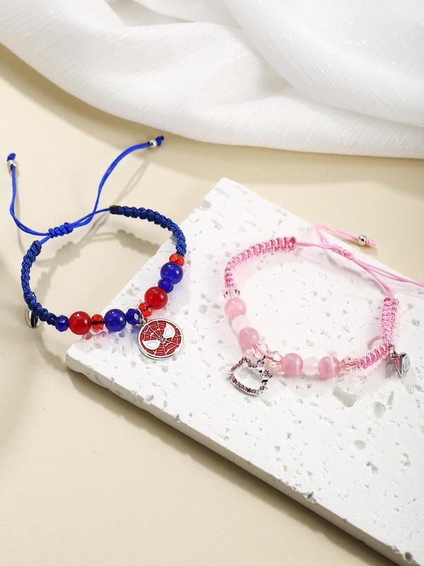 4Pcs Kitty Charm Bracelets for Lover or BFF