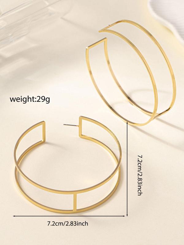 Simple Cuff Hoop Earrings, Fashionable All-match Earrings for Women, Trendy All-match & Exquisite Jewelry for Birthday Gift