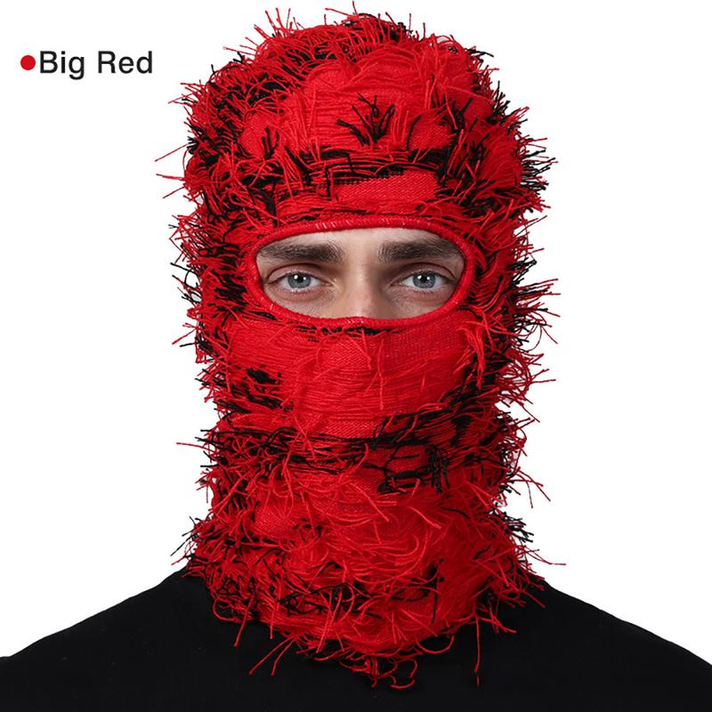 Balaclava Distressed Ski Mask,KnittedFull Face Mask Beanie Cap WinterNeck Warmer for Men Women OneSize Fits AIl