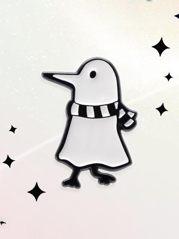 Fashionable Penguin Design Brooch Pin, Cute Cartoon Penguin Design Brooch Pin, Casual Enamel Pin for Women & Men, Clothes Accessories for Party, Daily Clothing Decor