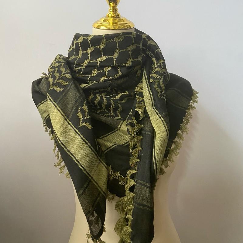 Colorful traditional woven Palestinian kuffiyeh,shemagh, or scarf with classic Palestinian patterns