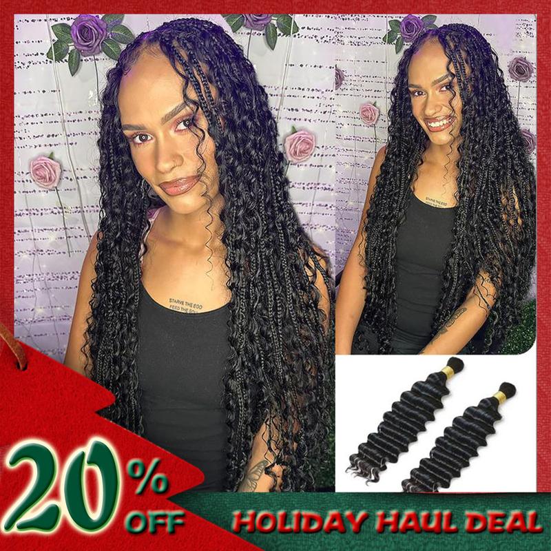 [Wequeen] 12A Grade Salon Quality 100% Brazilian Virgin Hair Human Bulk Braiding Deep Wave 16