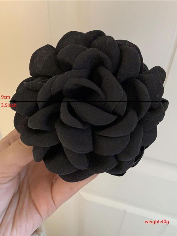 Vintage Rose Flower Decorative Hair Claw, Elegant Non Slip Claw Clip, Ponytail Holder, Fashion Hair Accessories for Women & Girls