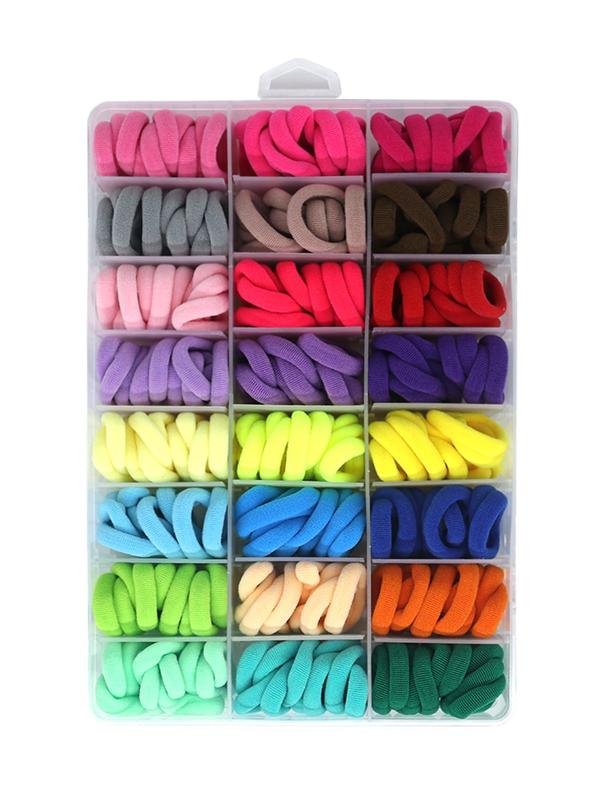 Mixed Color Hair Ties, High Stretch Hair Ties, Hair Accessories for Women & Girls, Minimalist Ponytail Holder