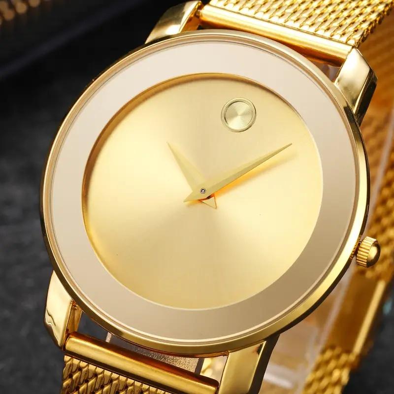 Women's Elegant Fashion Round Dial Quartz Watch, Vintage All-match Clasp Luxury Watches for Girls, Trendy Matching Wristwatch As Girlfriend Gifts with Box, Fall Outfits, Fall Freshness