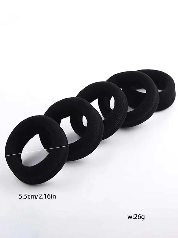 Simple Style Plain Color Hair Tie, Casual Trendy Elastic Hair Tie, Hair Accessories for Daily Use for Women & Girls, Minimalist Headwear Suitable for Thick Hair