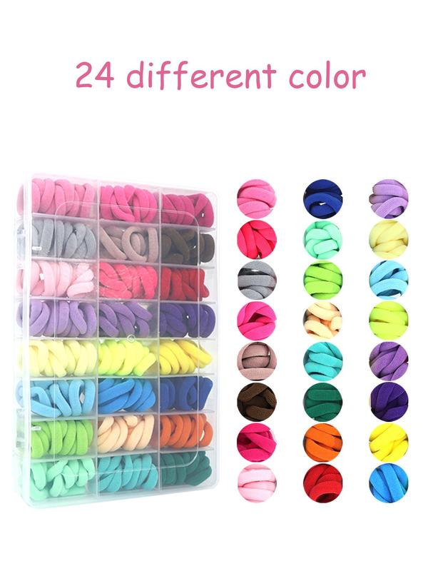 Mixed Color Hair Ties, High Stretch Hair Ties, Hair Accessories for Women & Girls, Minimalist Ponytail Holder