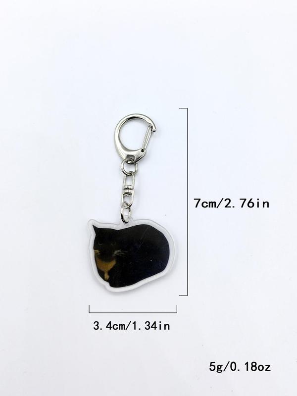 Cute Cat Matching Pattern Keychain,  Casual Acrylic Keychain for Bag Decoration, Trendy All-match & Exquisite Keychain for Birthday Gift for Couples and Best Friends