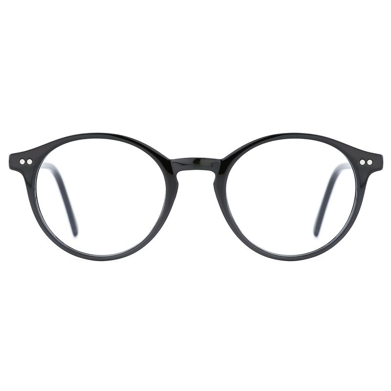 Blue Light Blocking Glasses Men Women Vintage Thick Round Rim Frame Eyeglasses