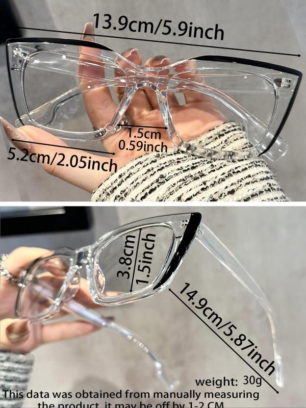 Unisex Simple Style Plain Color Square Frame Eyeglasses, Trendy Casual Leopard Pattern Eyeglasses for Everyday Use, Fashion Accessories for Outdoor Activities