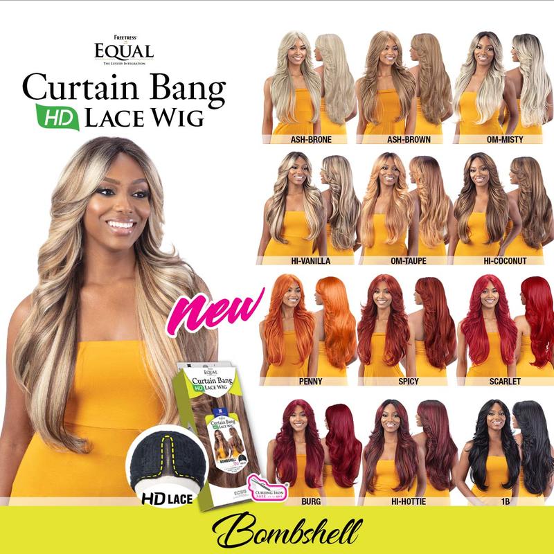 Curtain Bangs HD Lace Front Wig Bombshell