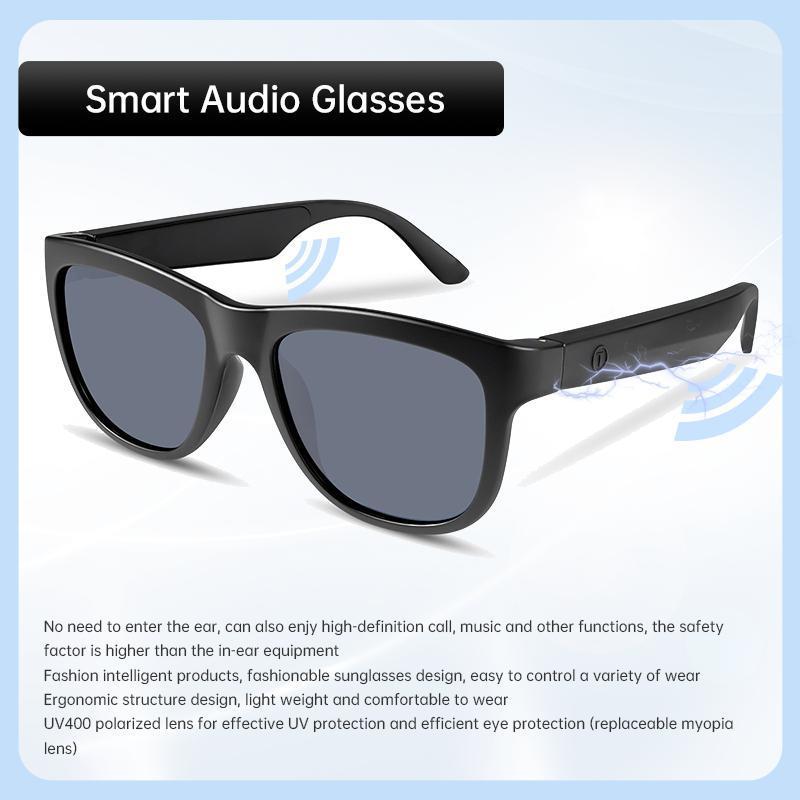 Smart Audio Glasses, Multifunction Smart Glasses with Directional Audio Playback, Stereo Surround UV400 Polarized Sunglasses for Travel & Driving, Back to School Gifts, New Tech Gadgets 2024