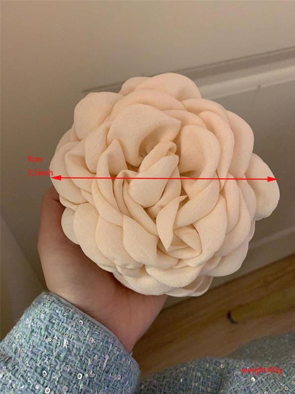 Vintage Rose Flower Decorative Hair Claw, Elegant Non Slip Claw Clip, Ponytail Holder, Fashion Hair Accessories for Women & Girls