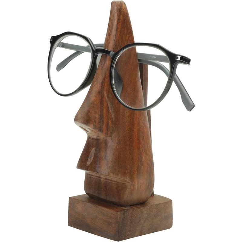 Handmade Nose Shaped Wooden Eyeglass Spectacle Display Stand Holder