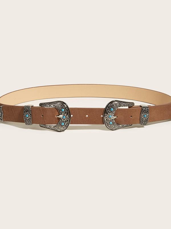 Fashion Turquoise Texture Belt, Casual Waistband for Jeans, Trendy All-match & Exquisite Clothes Accessories for Women