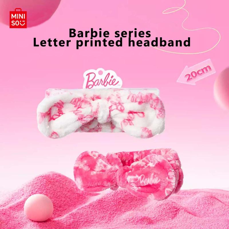 Barbie series - headband, letter printed headband. Women's face wash headband bow headband