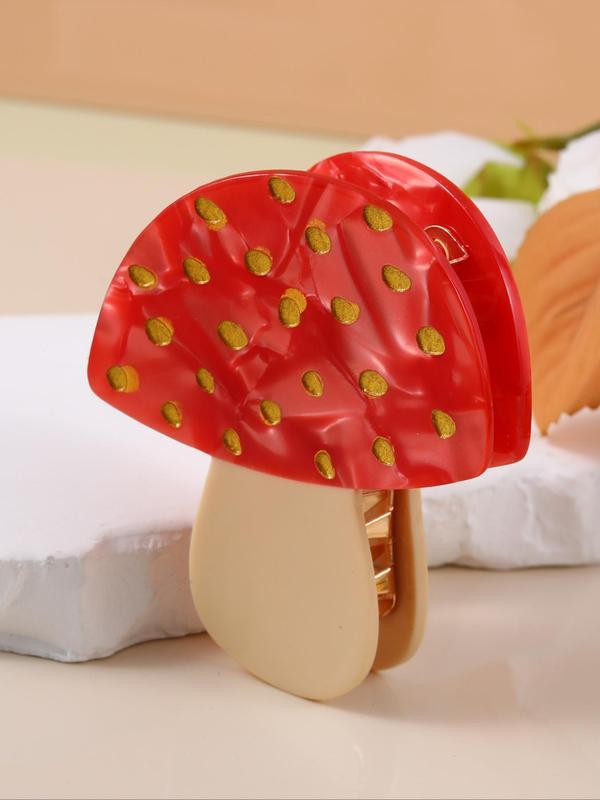 Cute Mushroom Shaped Hair Claw for Women, Novelty Trendy Hair Claw, Creative All-match Hair Accessories for Hairstyle Decor