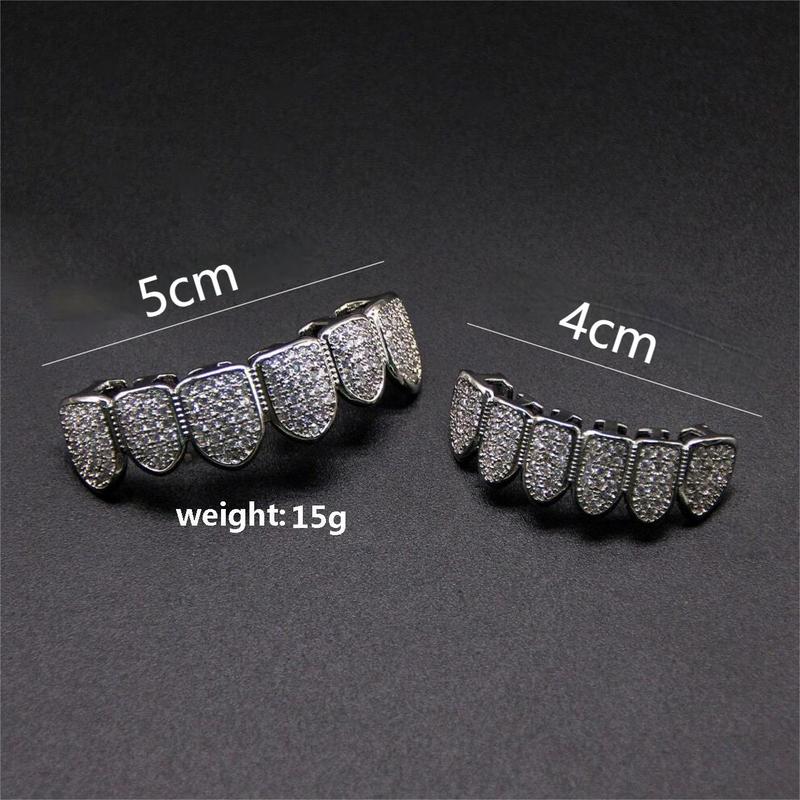  Hip hop grills jewelry micro-inset zircon grills braces female male Auspicious Anniversary Birthday Daily