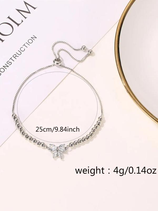 Women's Elegant Fashion Rhinestone Decorated Quartz Watch & Slider Bracelet,2024 New Style Watch Set for Party, Daily Clothing Decor, Trendy Watch Set for Birthday Gift without Box