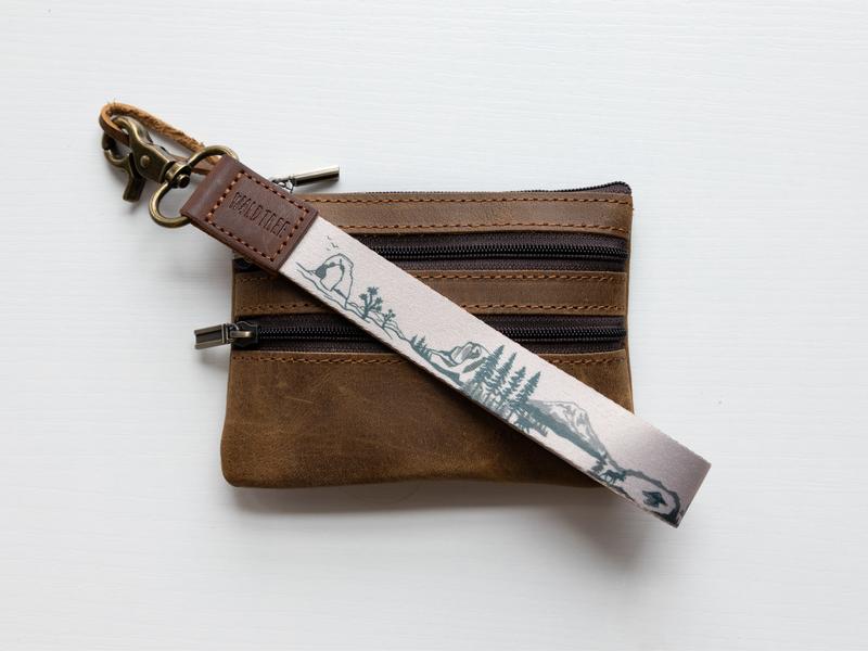 National Park Wristlet Keychain by Wildtree - for Keys, Fob, Wallet, Phone, etc. - Short lanyard, Polyester Material