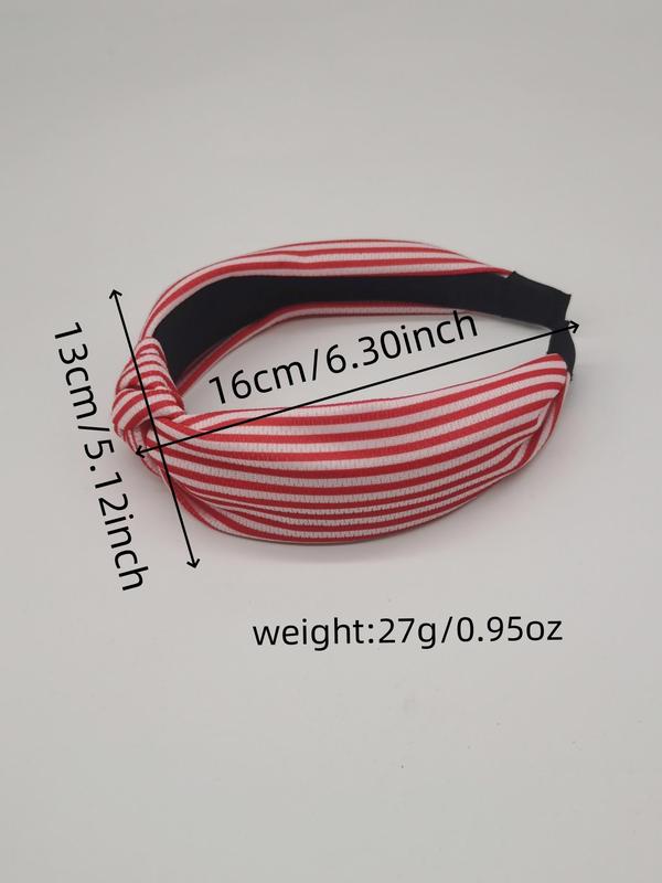 Striped Pattern Knot Design Hair Hoop, Preppy Style Hair Hoop for Women & Girls, Casual Versatile Hair Accessories for Daily Wear