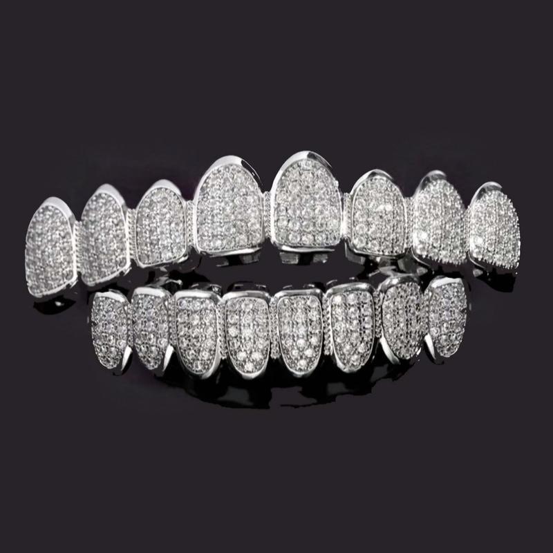  Hip hop grills jewelry micro-inset zircon grills braces female male Auspicious Anniversary Birthday Daily