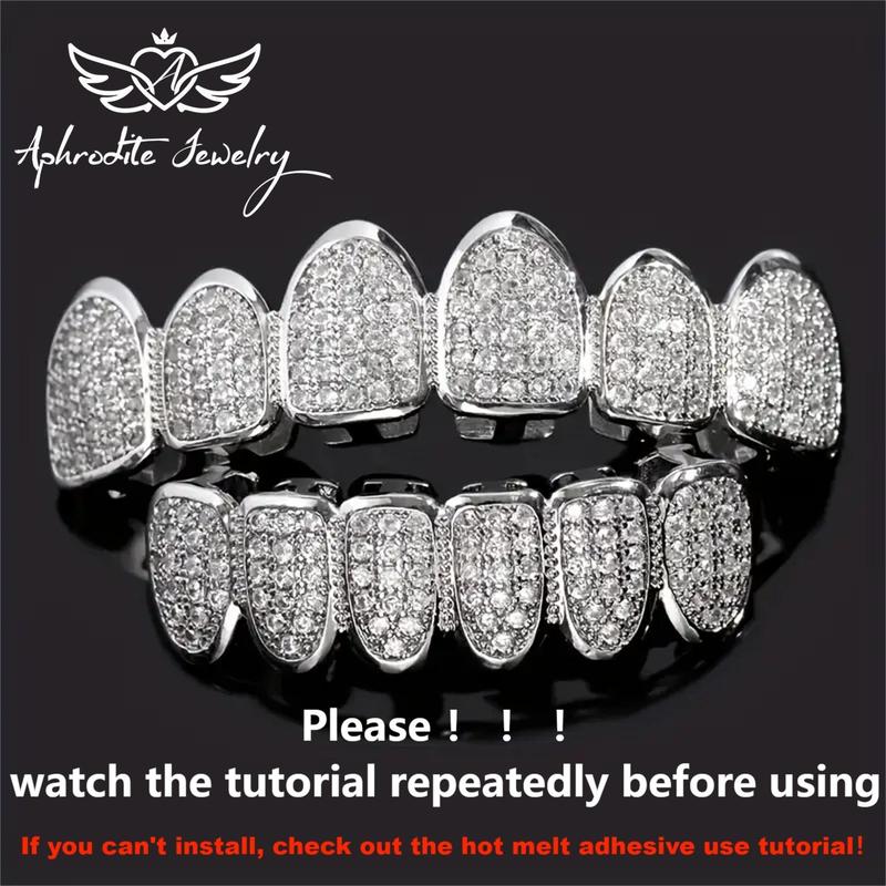  Hip hop grills jewelry micro-inset zircon grills braces female male Auspicious Anniversary Birthday Daily