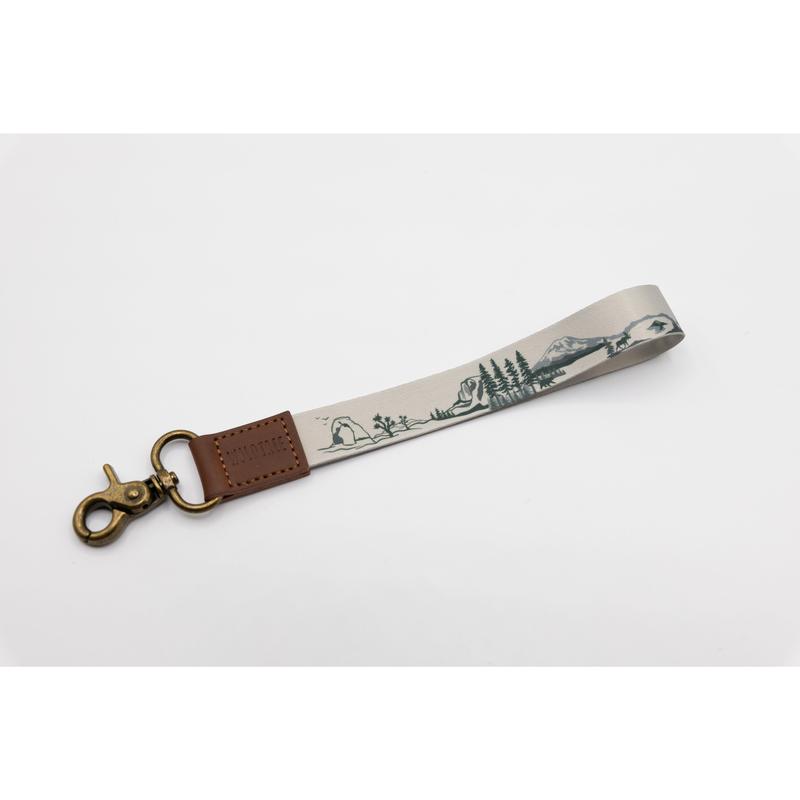 National Park Wristlet Keychain by Wildtree - for Keys, Fob, Wallet, Phone, etc. - Short lanyard, Polyester Material