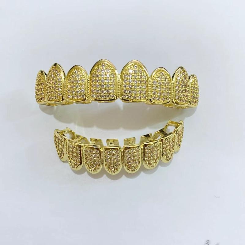  Hip hop grills jewelry micro-inset zircon grills braces female male Auspicious Anniversary Birthday Daily