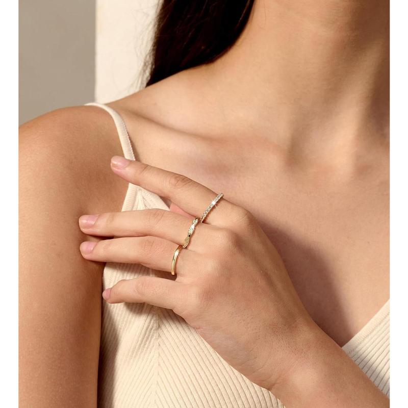 NECOCY Stackable Rings for Women Non Tarnish Dainty Rings Set Thumb Fashion Thin Pack Simple Unique Statement Rings Jewlery Women 5 6 7 8 9 10 Christmas 2024 Ornament