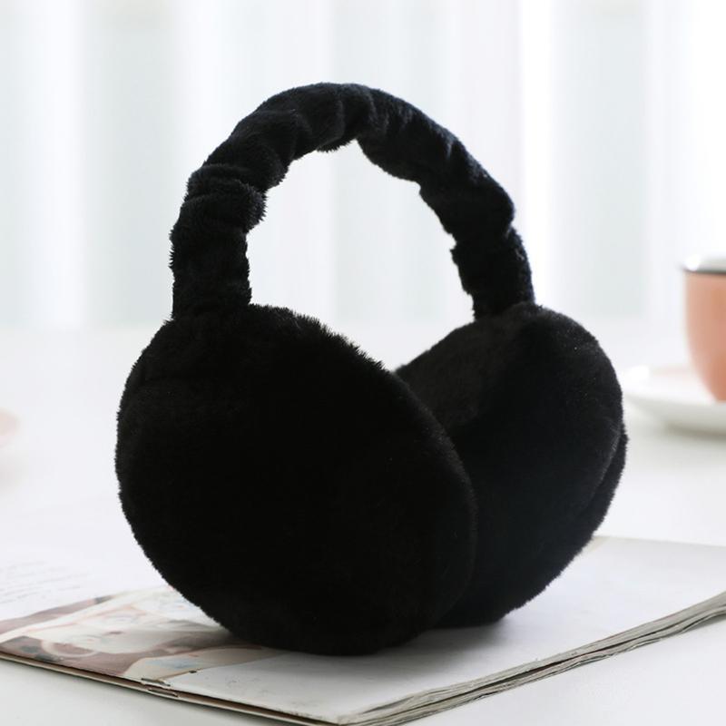 Solid Color Plush Earmuffs, Soft Ear Warmer, Foldable Ear Muffs, Comfortable Coldproof Earmuffs for Winter Outdoor, Christmas Gift