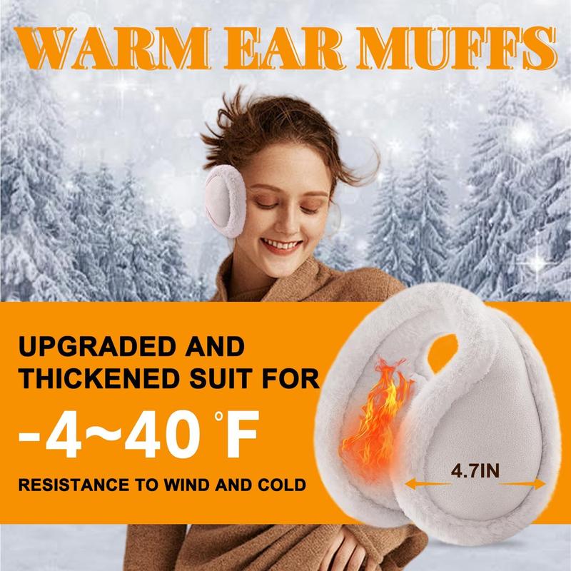 Ear Muffs for Winter Women & Men, Adjustable Women's Earmuffs Winter, Cute Earmuffs for Women Winter Sports