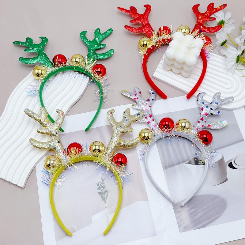 8 Pack Christmas Antlers Headband Set - Cute Reindeer Christmas Headbands Hair Bands Holiday Party Gift Women Xmas Christmas Costume Accessory Christmas Plush