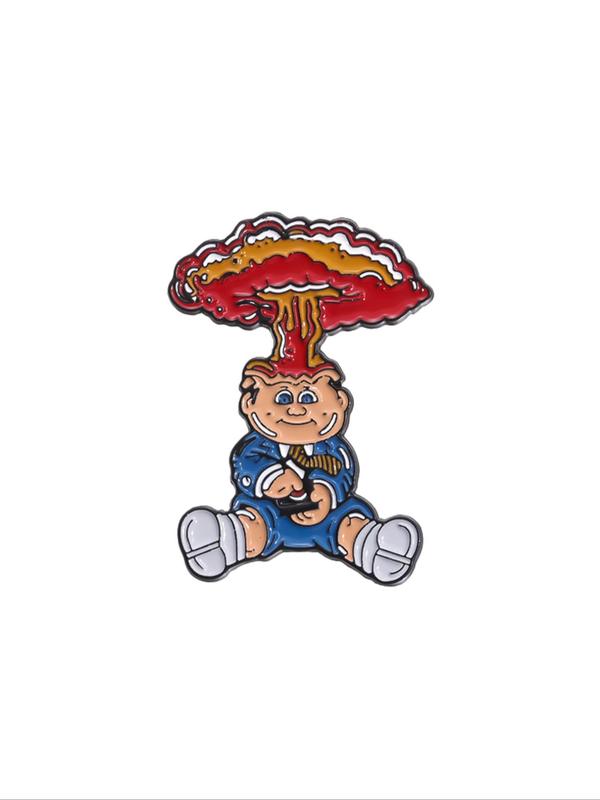 Cartoon Nuclear Bomb Design Brooch, Cute Enamel Pin Suitable for Backpacks, Jeans, Scarves, Hats Decoration, Fashion Accessories for Men & Women