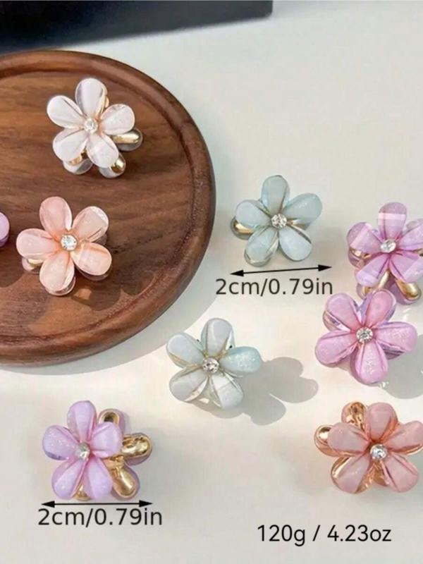 2024 New Style Flower Design Hair Clips Set, Elegant Hair Accessories for Women & Girls, Minimalist Headwear Suitable for Thick Hair, Fashion Hair Accessories for Party, Daily Decor