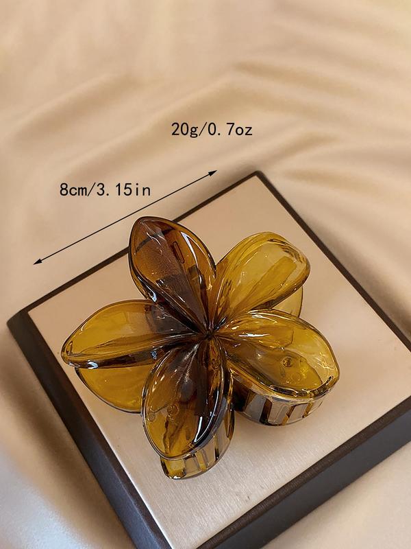 Vintage Flower Design Hair Claw Set, Elegant Hair Accessories for Women & Girls, Minimalist Headwear Suitable for Thick Hair