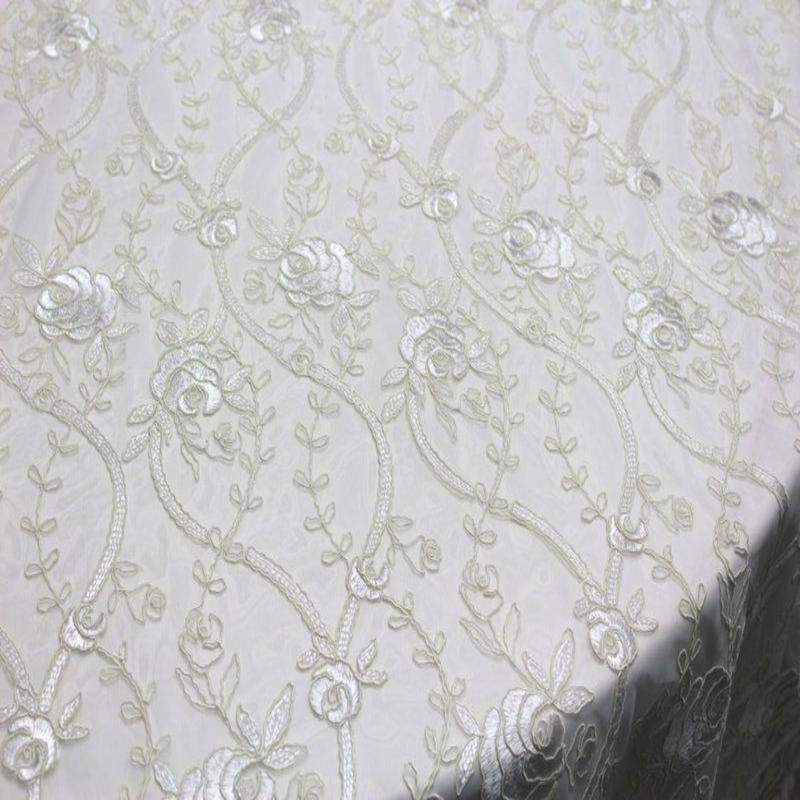 HOLIDAY Embroidered Mesh Fabric. Lace Netting Material 54 Inch in Width | Home Decor