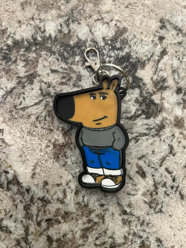 Chill Guy Meme Keychain - Fun and Unique Accessory for Keys or Bag