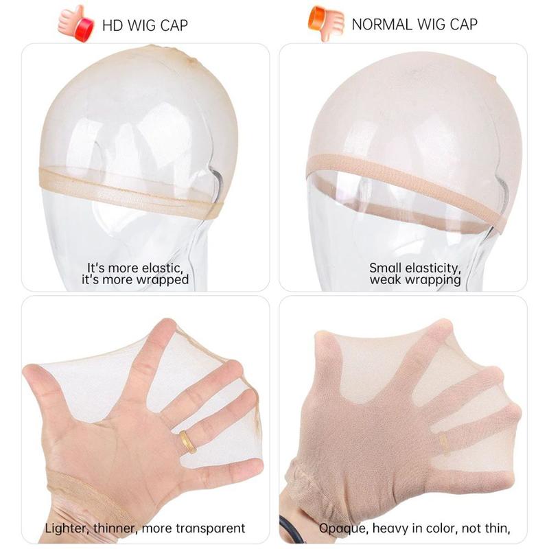 Tinashe Hair 2 Pieces (1 Packs) HD Wig Cap Thin Stocking Cap for Wig Hair Net For Lace Front Wigs