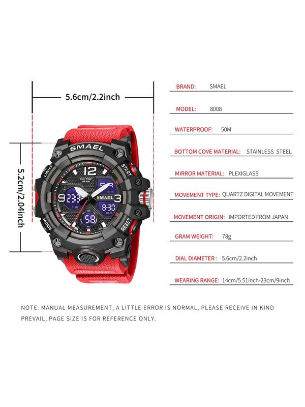 Men's Sporty Digital Analog Dual Display Watch With Box, Fashionable Digital Watch with Digital Display and Analog Hands, Waterproof Watch with Digital Timekeeping, Perfect for Men, Gifts for Men