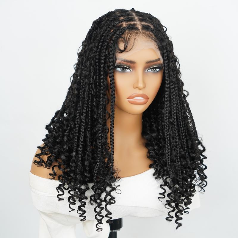 SuperNova 16 Inch Full Lace Bohemian Box Braided Wigs – Luxurious Synthetic Fiber Beauty