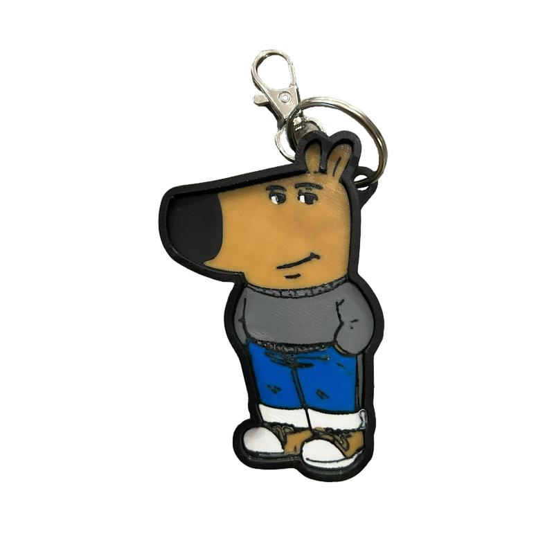 Chill Guy Meme Keychain - Fun and Unique Accessory for Keys or Bag